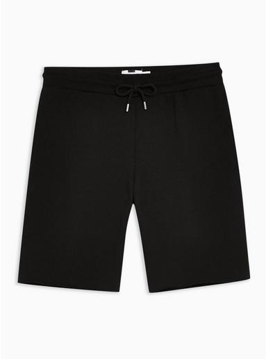 Topman Mens Black Raw Hem Shorts