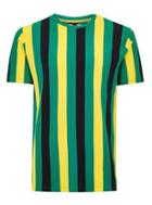 Topman Mens Green And Yellow Pique Stripe T-shirt