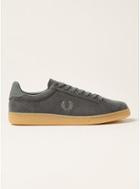 Topman Mens Grey Fred Perry Gray Microfibre Sneakers