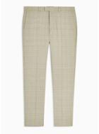 Topman Mens Stone Check Skinny Suit Trousers