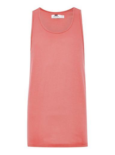 Topman Mens Bright Pink Slim Tank