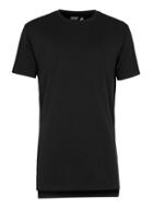 Topman Mens Black Step Hem Longline T-shirt