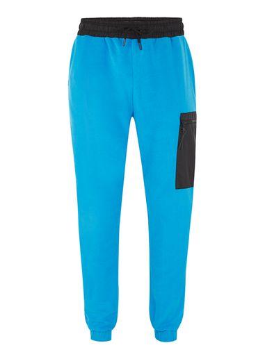 Topman Mens Blue Fleece Skinny Joggers