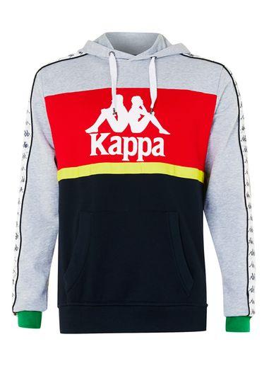 Topman Mens Multi Kappa White Colour Block Hoodie*
