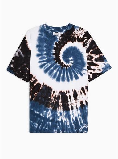 Topman Mens Black Wash Oversized Tie Dye T-shirt