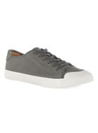 Topman Mens Grey Gray Canvas Rubber Toe Plimsolls