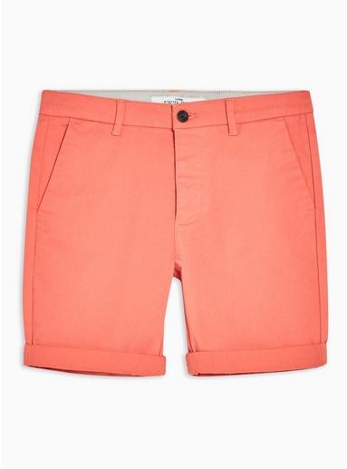 Topman Mens Orange Coral Stretch Skinny Chino Shorts