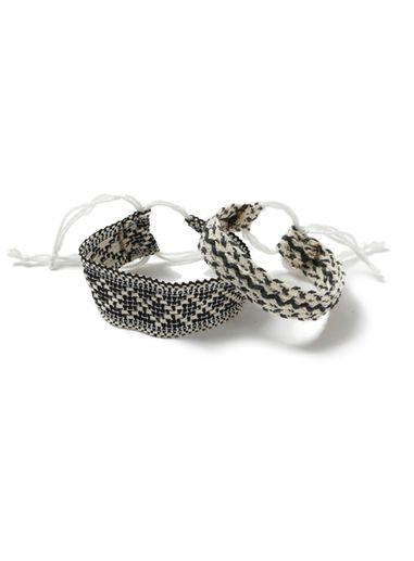 Topman Mens Black Fabric Bracelets*