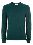 Topman Mens Green Cashmere Sweater