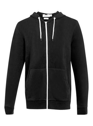 Topman Mens Black Soft Touch Hoodie