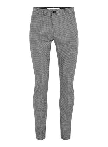 Topman Mens Black Mini Houndstooth Stretch Skinny Pants