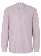 Topman Mens Red Burgundy And White Button Down Oxford Shirt
