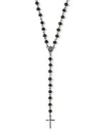 Topman Mens Black Rosary Necklace*