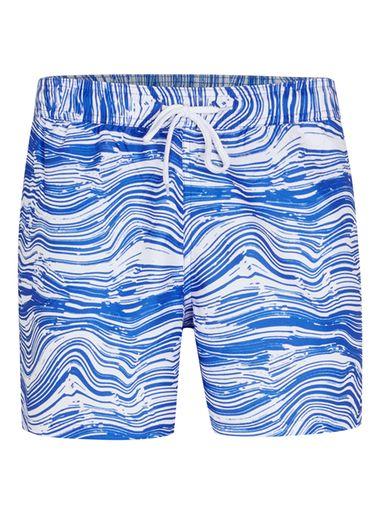 Topman Mens Blue Warp Swim Shorts