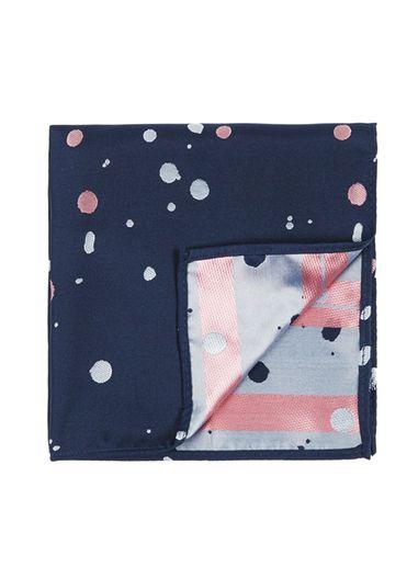 Topman Mens Blue Paint Splat Pocket Square