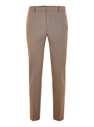 Topman Mens Beige Red Stone Houndstooth Skinny Pants