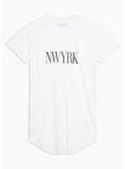 Topman Mens White Nw Yrk T-shirt