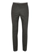 Topman Mens Grey Charcoal Birdseye Wool Blend Ultra Skinny Suit Pants