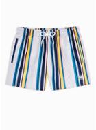 Topman Mens Light Multicoloured Stripe Swim Shorts