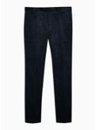 Topman Mens Blue Corduroy Super Skinny Fit Suit Trousers