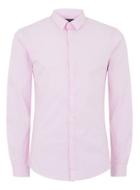 Topman Mens Pink And White Stripe Muscle Fit Shirt