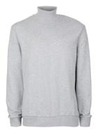 Topman Mens Grey Turtle Neck Sweatshirt
