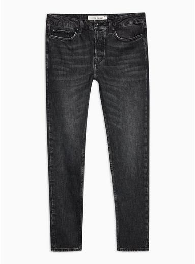 Topman Mens Wash Black Authentic Stretch Skinny Jeans