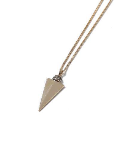 Topman Mens Gold Look Triangle Shard Pendant Necklace*