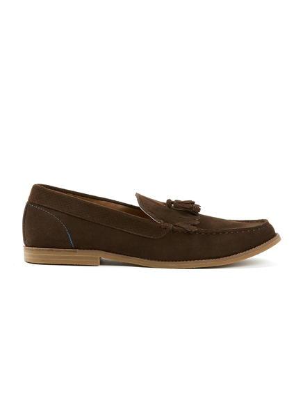 Topman Mens Brown Faux Suede Tassle Loafers*