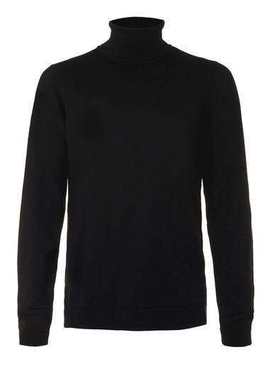 Topman Mens Black Turtle Neck Sweater
