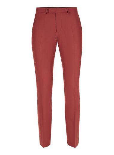 Topman Mens Brown Noose & Monkey Rust Slim Fit Suit Trousers
