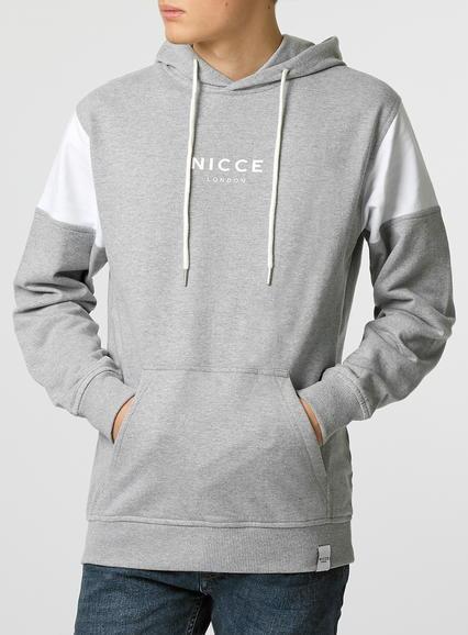 Topman Mens Nicce Grey Ela Hoody