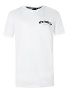 Topman Mens Criminal Damage White Nyc Eagle Print T-shirt*