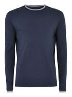 Topman Mens Navy Muscle Fit Ringer T-shirt