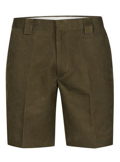 Topman Mens Green Khaki Twill Cotton Formal Shorts