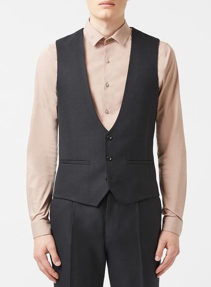 Topman Mens Blue Limted Edition Navy Suit Vest