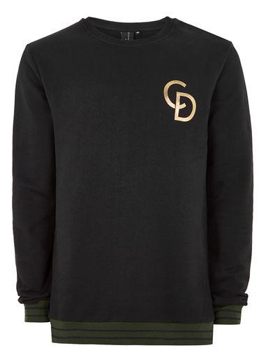 Topman Mens Criminal Damage X Topman Black 'neo' Sweatshirt