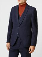 Topman Mens Blue Selected Homme Navy Wool Rich Blazer