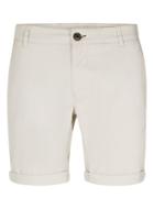 Topman Mens Brown Selected Homme Off White Cotton Shorts