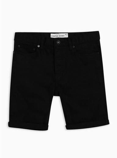 Topman Mens Black Stretch Skinny Shorts