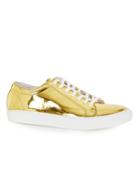 Topman Mens Gold Metallic Sneakers