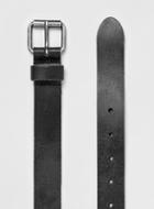 Topman Mens Black Leather Distressed Belt