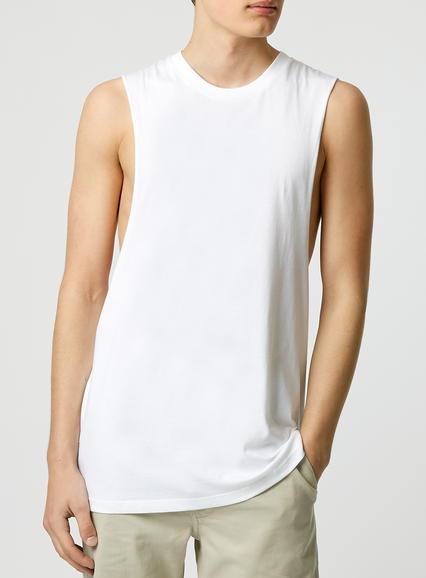 Topman Mens White Bondi Tank