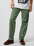 Topman Mens Blue Curtis Kulig Green Pleated Front Chinos