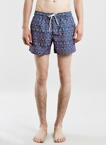 Topman Mens Multi Aztec Print Sublimation Shorts
