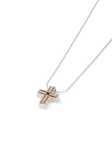 Topman Mens Grey Cross Pendant Necklace*