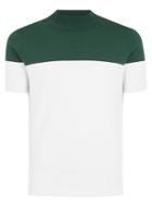 Topman Mens Green And White Short Sleeve Jumper