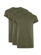 Topman Mens Khaki Muscle Fit Roller T-shirt 3 Pack*