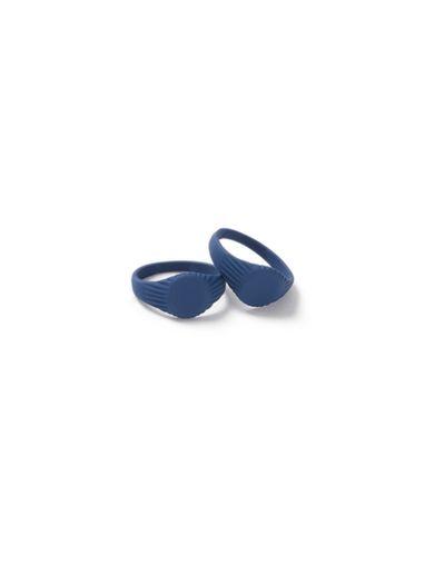 Topman Mens Navy Blue Rubber Rings*