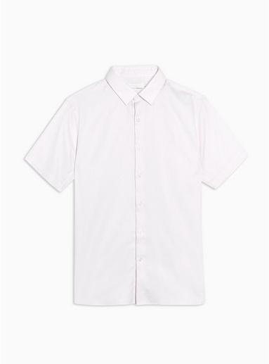 Topman Mens Premium Light Pink Textured Slim Shirt